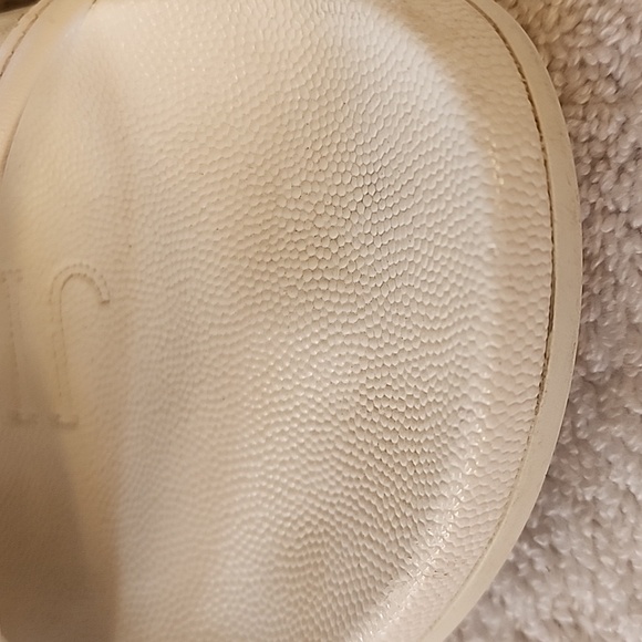 Jimmy Choo Womens White Slide Sandals With Clear Gold JCs Size 9 Preowned - Picture 3 of 12